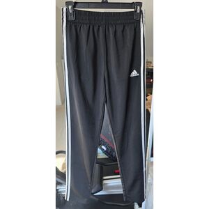 Black Adidas Athletic Pants Open Bottom with pockets Size L (14/16) - EUC